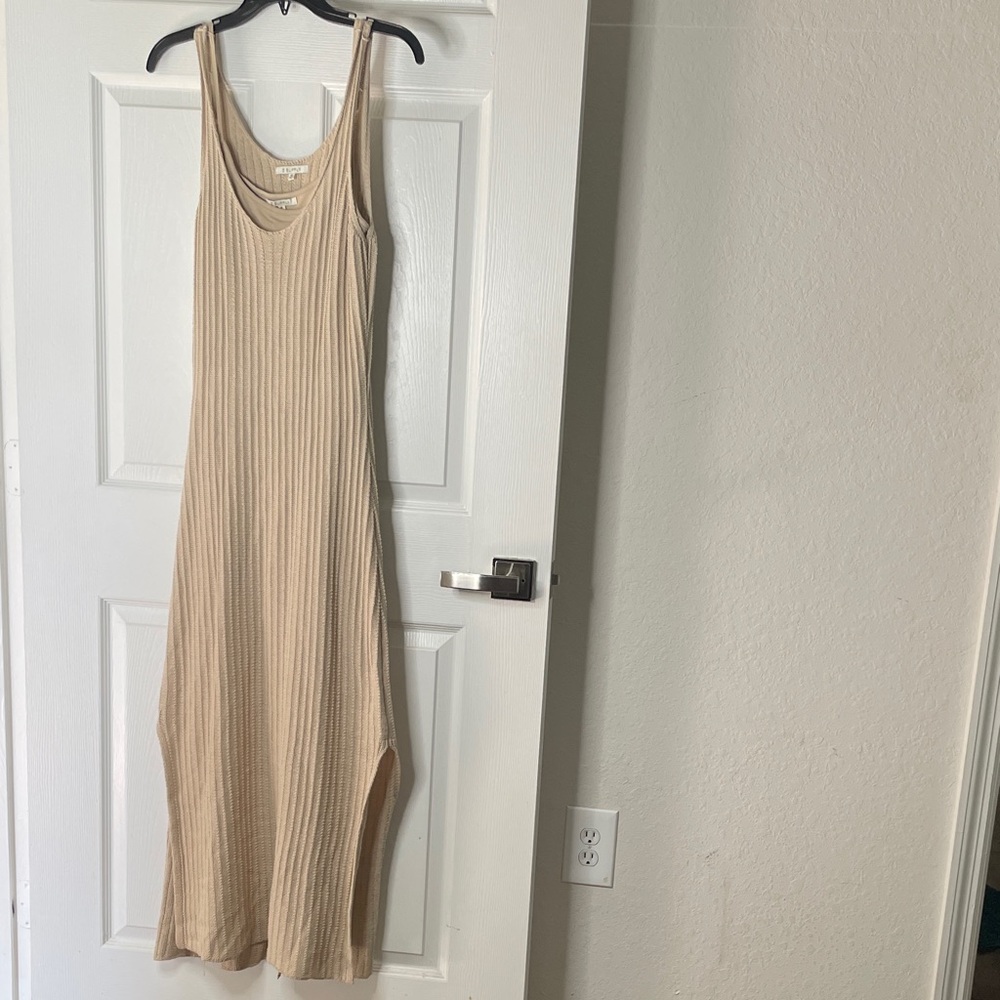 Z Supply Knit Ribbed Tank Maxi Dress Cotton Blend Revolve